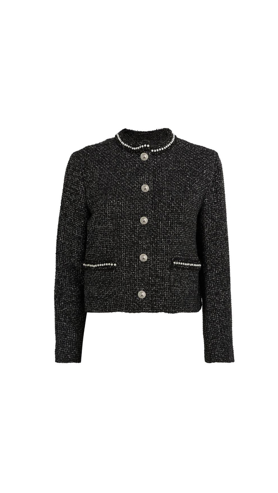 TWEED PEARL-EMBELLISHED FRENCH JACKET