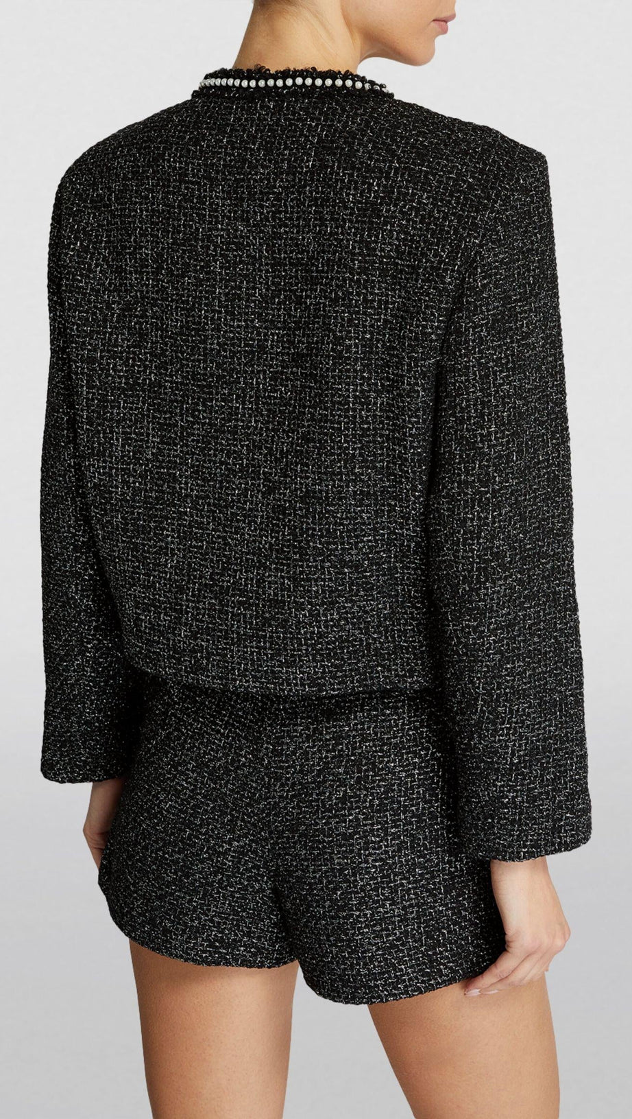 TWEED PEARL-EMBELLISHED FRENCH JACKET