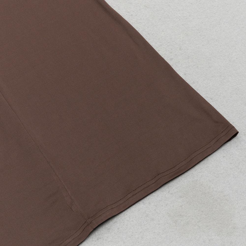 AIIZIE V-NECK BROWN MAXI BODYCON DRESS - product image