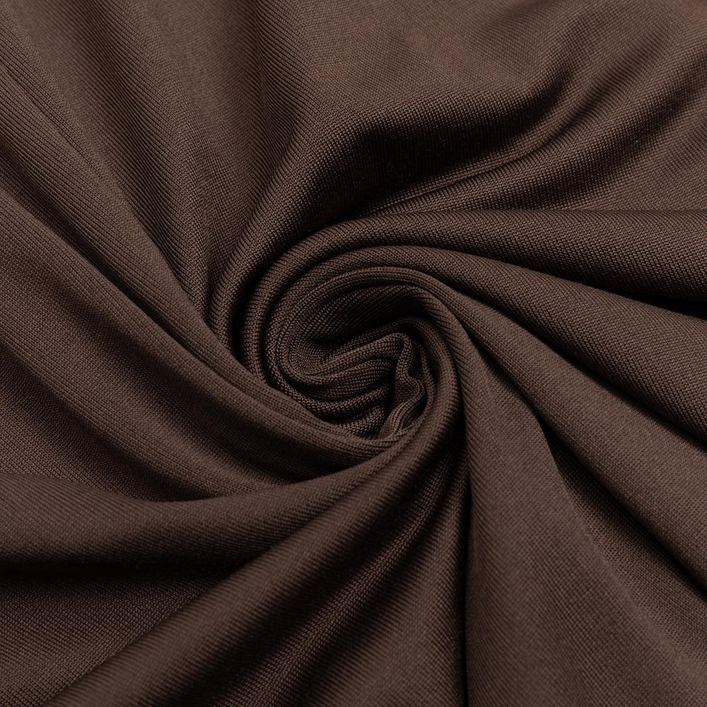 AIIZIE V-NECK BROWN MAXI BODYCON DRESS - product image