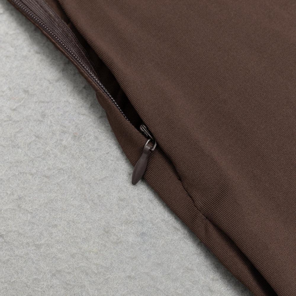 AIIZIE V-NECK BROWN MAXI BODYCON DRESS - product image
