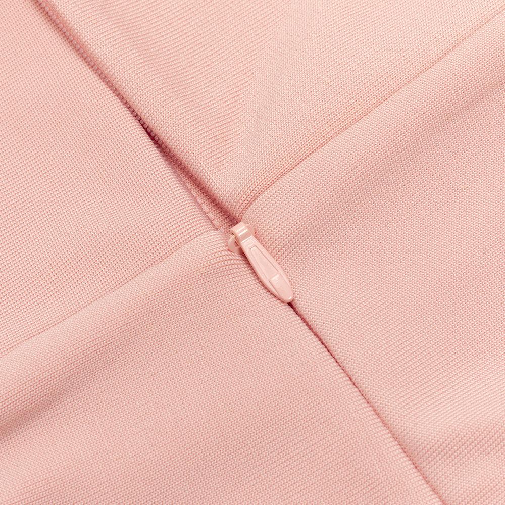 AIIZIE ONE SHOULDER LACE BUSTIER MIDI DRESS IN PINK - product image