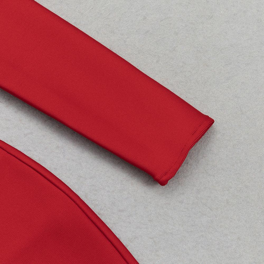 AIIZIE ONE SLEEVE BUSTIER DRESS IN RED - product image