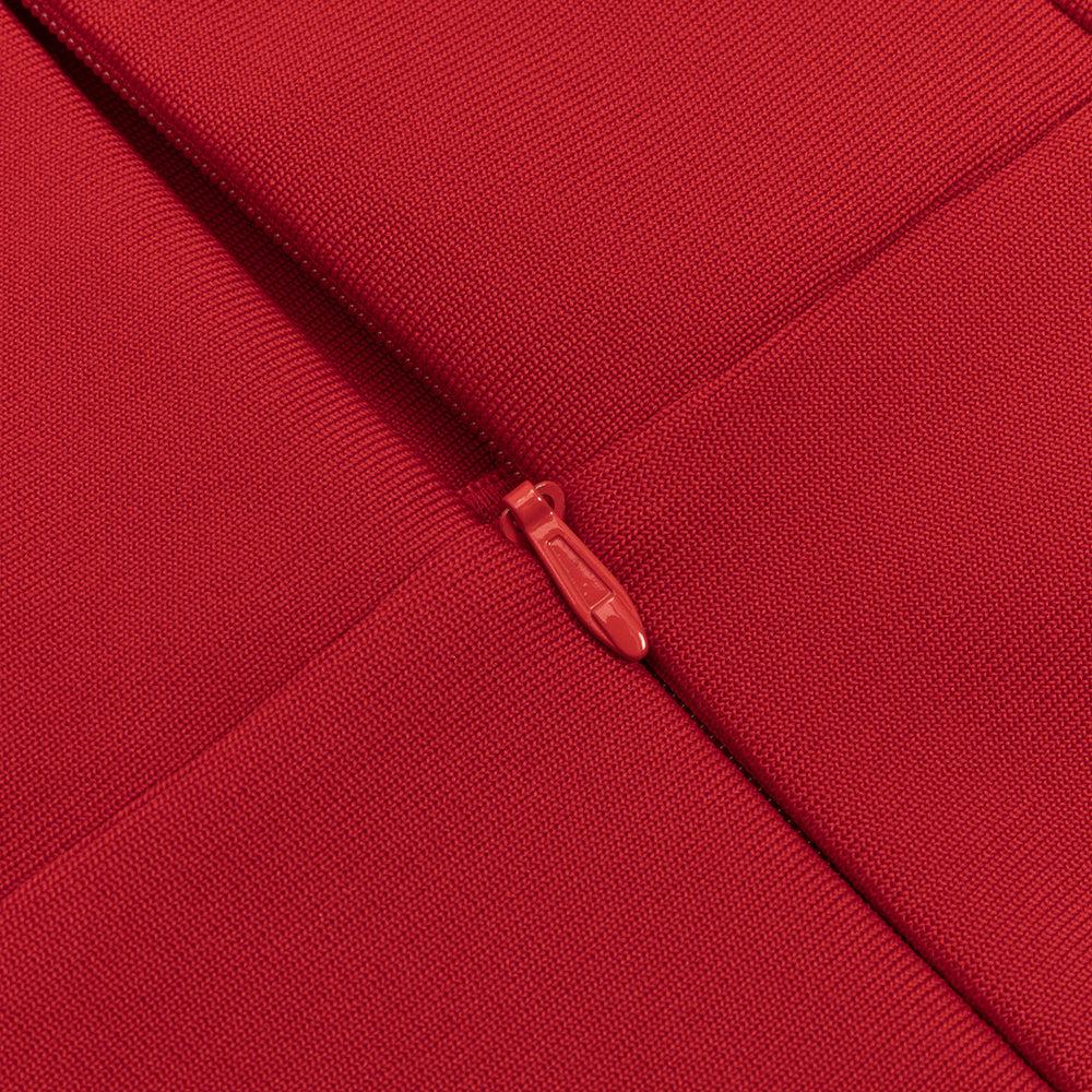 AIIZIE ONE SLEEVE BUSTIER DRESS IN RED - product image