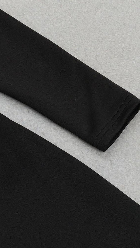 ONE-SHOULDER HIGH SPLIT VELVET MIDI DRESS