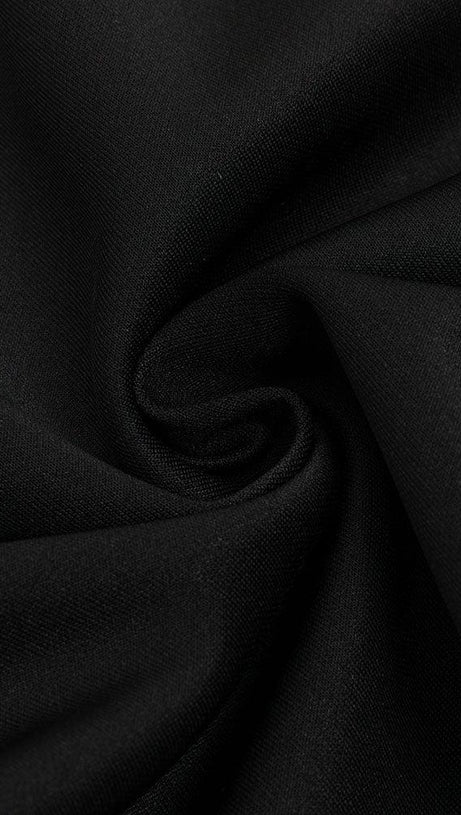 ONE-SHOULDER HIGH SPLIT VELVET MIDI DRESS