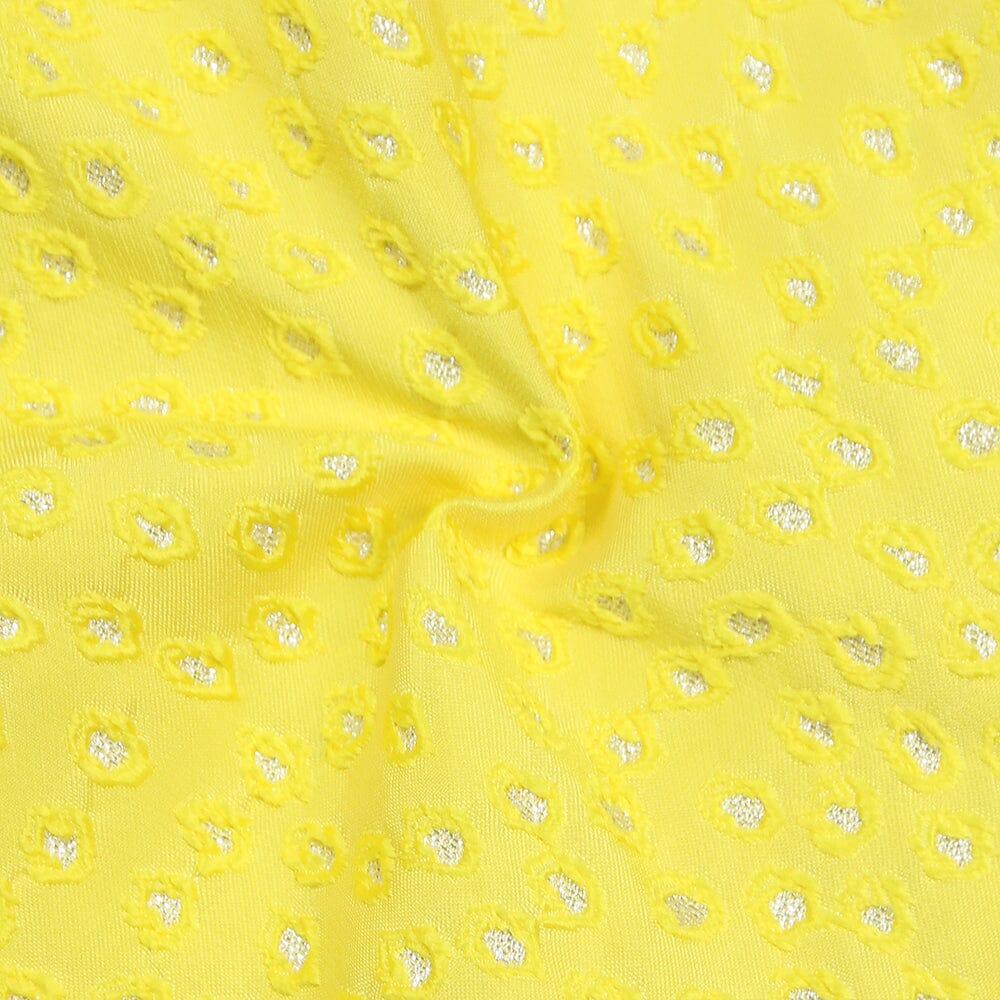 MINI ABITO GIALLO IN RETE CON SPALLE SCOPERTE E RUCHES
