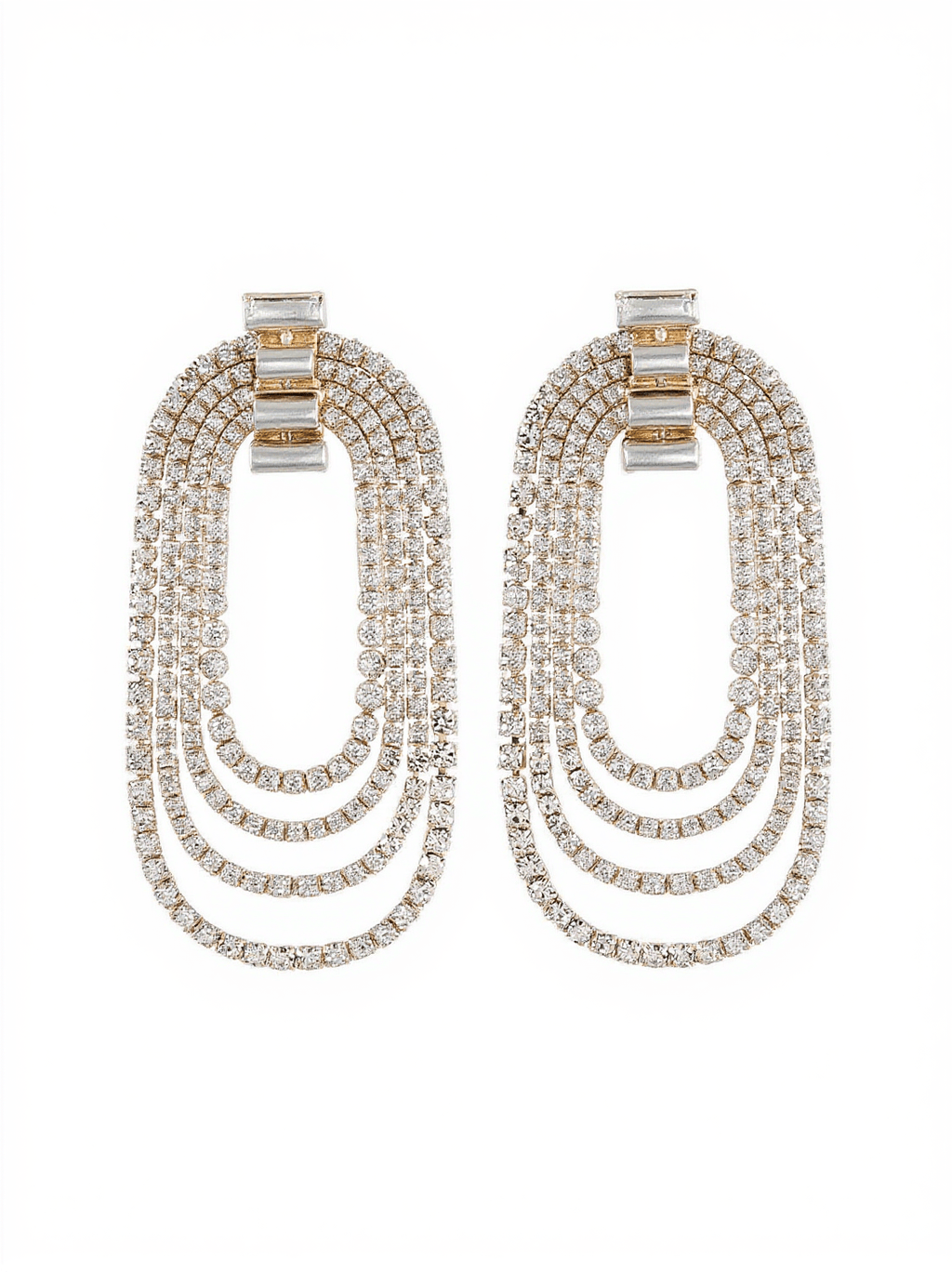 Geneva Diamante Arch Earrings
