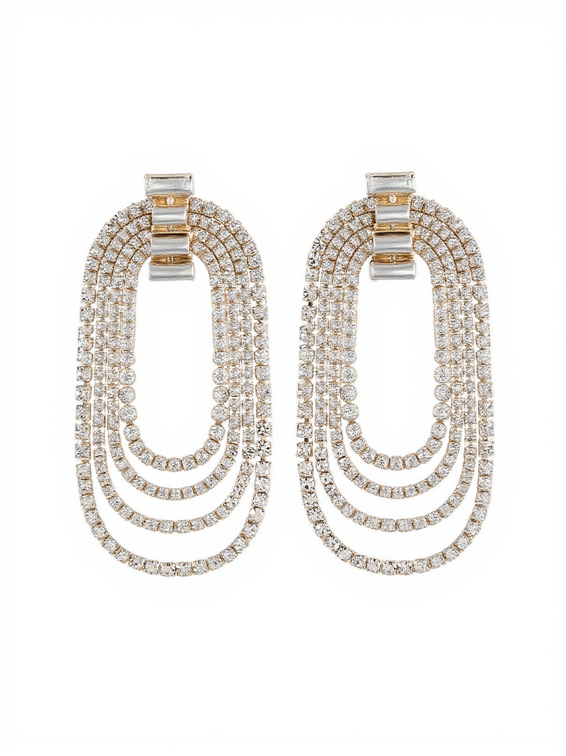 Geneva Diamante Arch Earrings