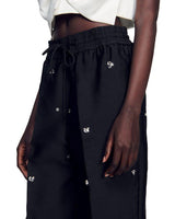 OVERSIZED EMBELLISHED TAFFETA PANTS