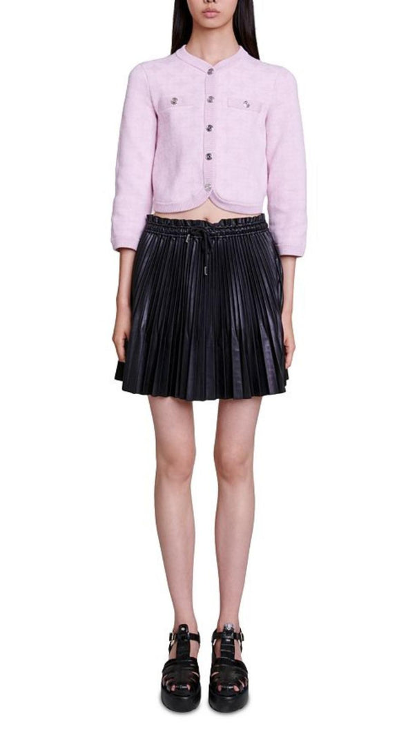 AIIZIE PALE PINK MENTHE CARDIGAN - product image