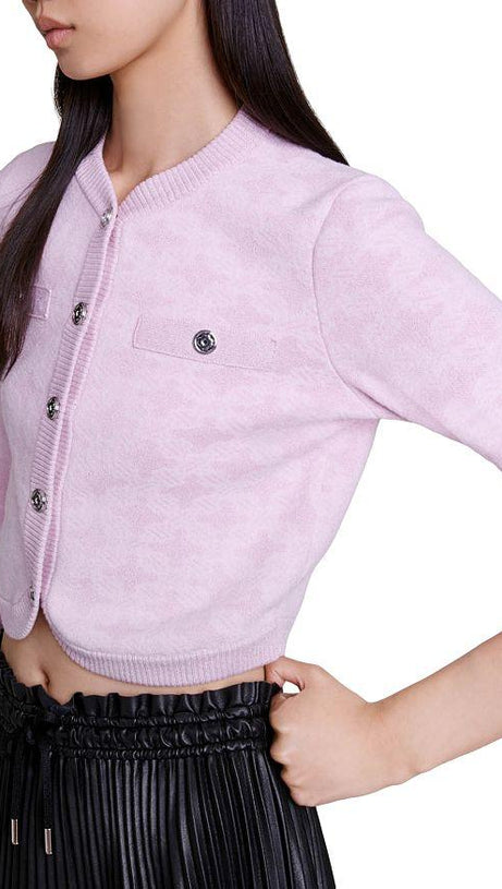 Hellrosa Menthe-Cardigan 