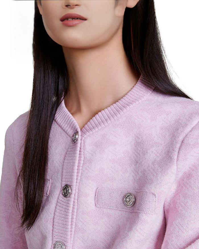 AIIZIE PALE PINK MENTHE CARDIGAN - product image