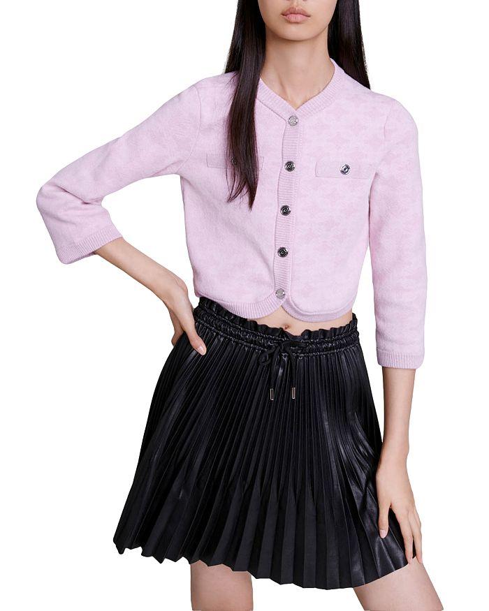 AIIZIE PALE PINK MENTHE CARDIGAN - product image