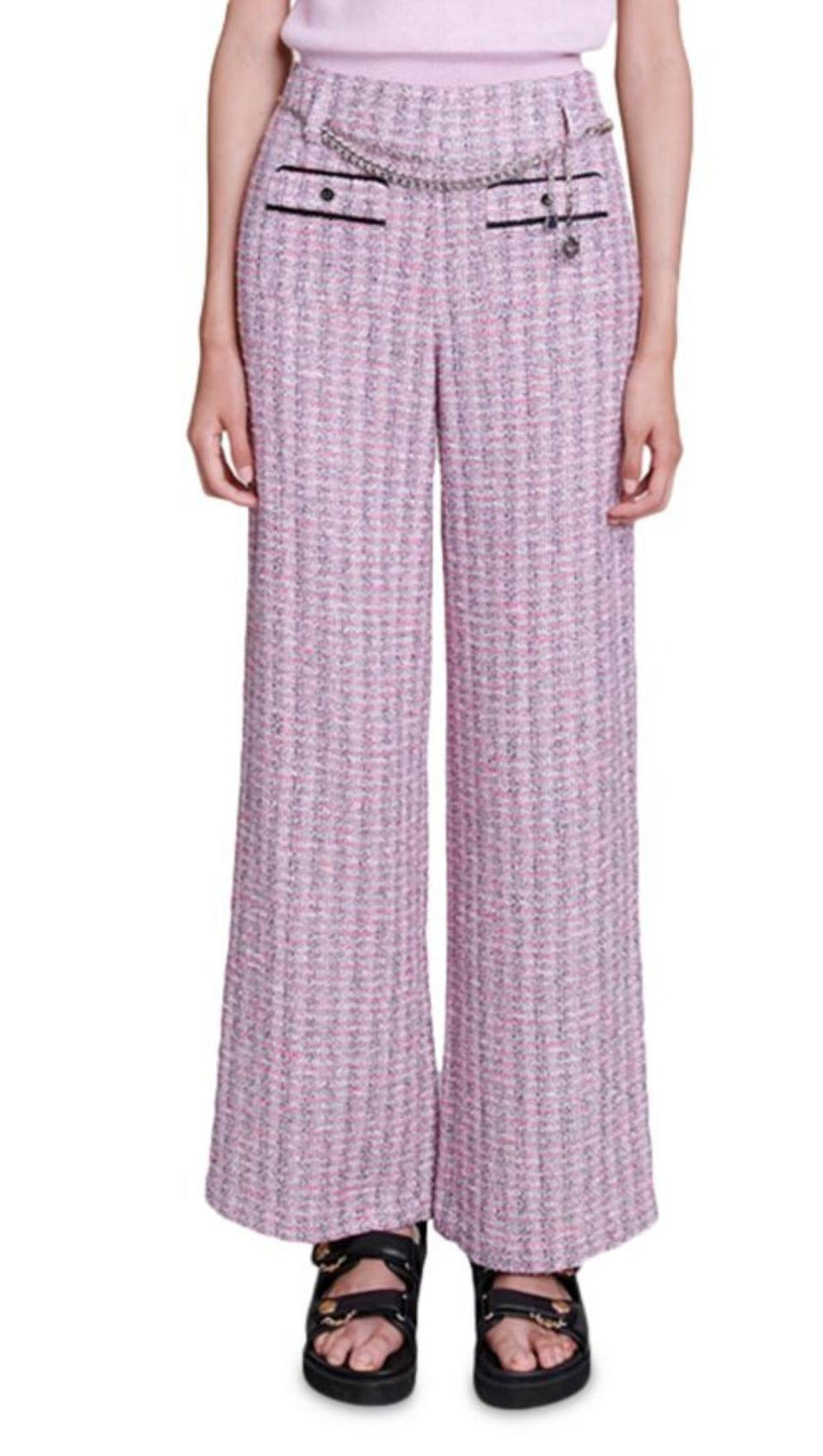 PINK WIDE LEG PANTS