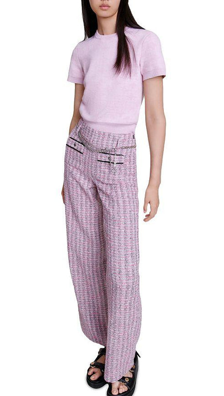 PINK WIDE LEG PANTS
