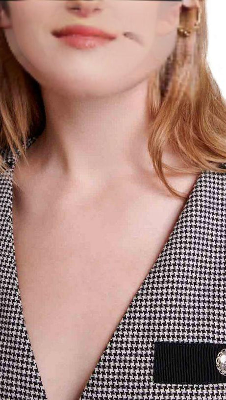 PLAID PLEATED SKIRT DRESS