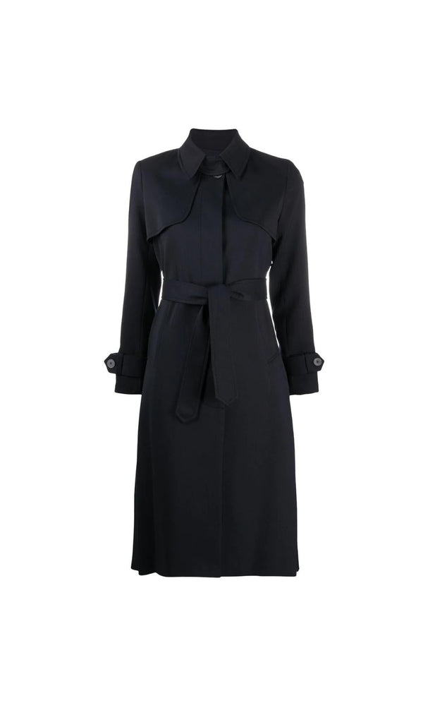 PLEAT-BACK TRENCH COAT