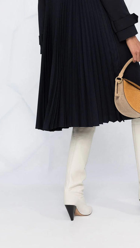 PLEAT-BACK TRENCH COAT