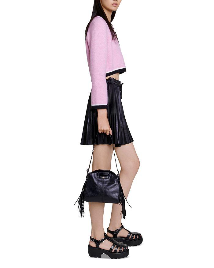 AIIZIE PLEATED FAUX LEATHER SKIRT - product image