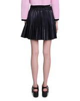 PLEATED FAUX LEATHER SKIRT