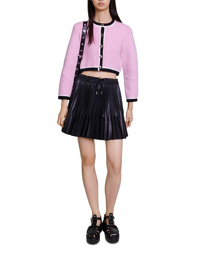 AIIZIE PLEATED FAUX LEATHER SKIRT - product image