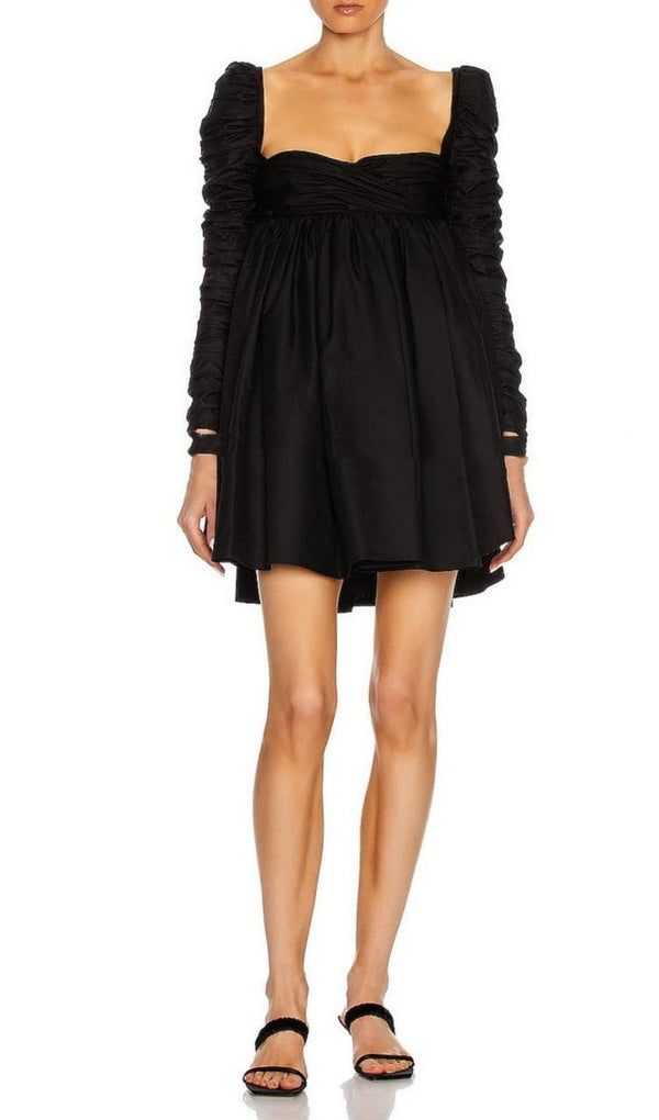 PLEATED MINI DRESS