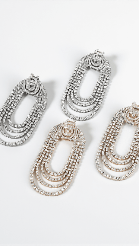 GENEVA DIAMANTE ARCH EARRINGS