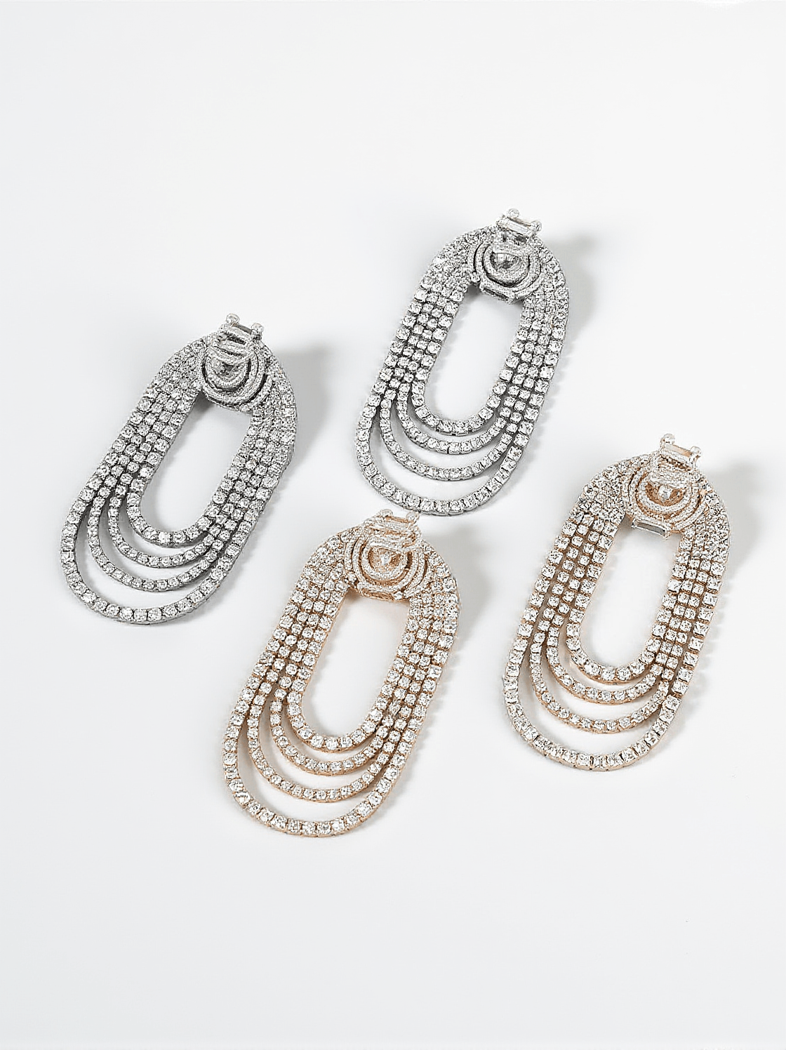 Geneva Diamante Arch Earrings