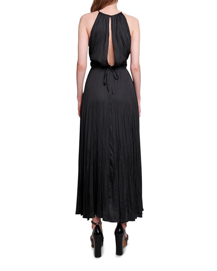 PLEATED SLEEVELESS MAXI DRESS