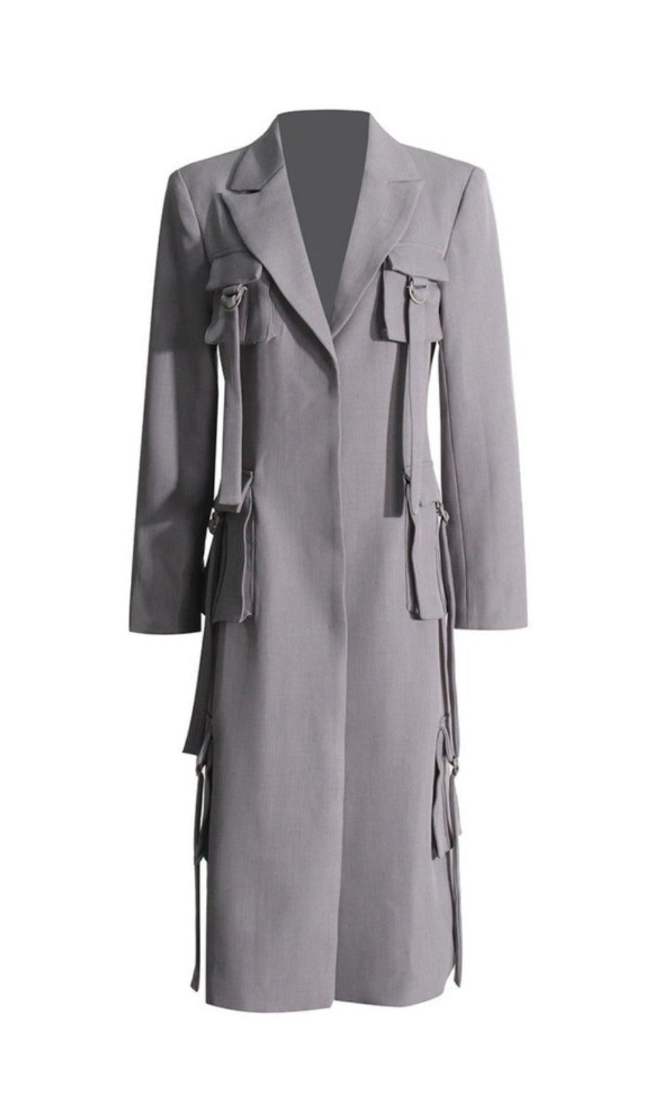 CAPPOTTO BLAZER LUNGO CON TASCA
