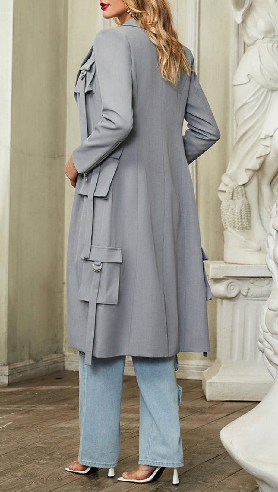 POCKET LONG BLAZER COAT