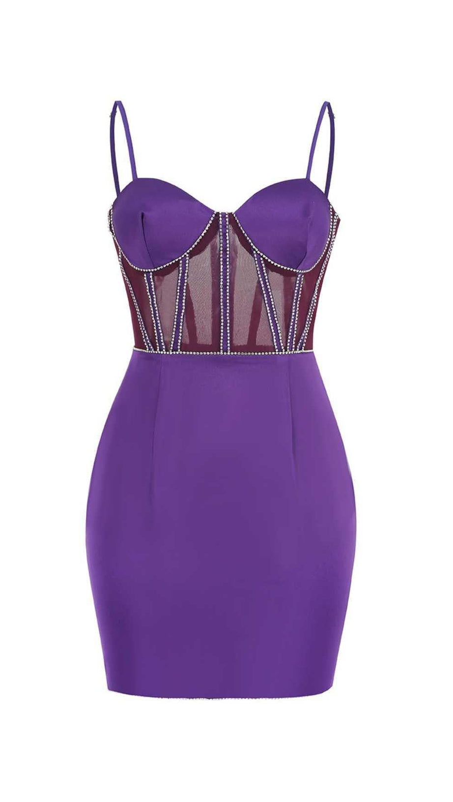 Corset Mini Dress in Purple