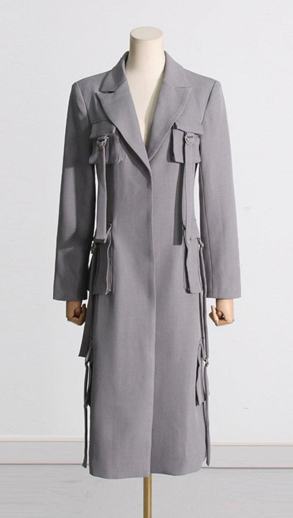 AIIZIE POCKET LONG BLAZER COAT - product image