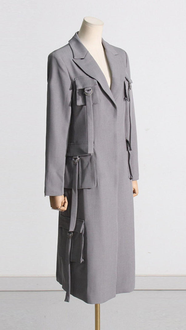 AIIZIE POCKET LONG BLAZER COAT - product image