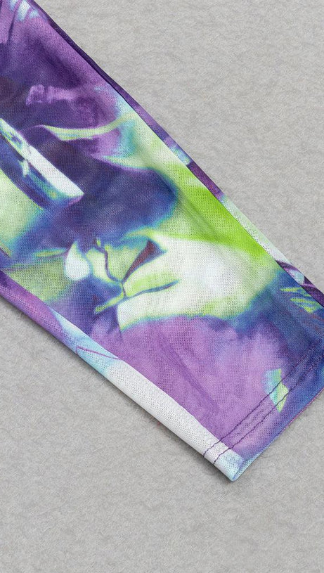 PRINT PANELS STRAPS SKINNY JUMPSUIT