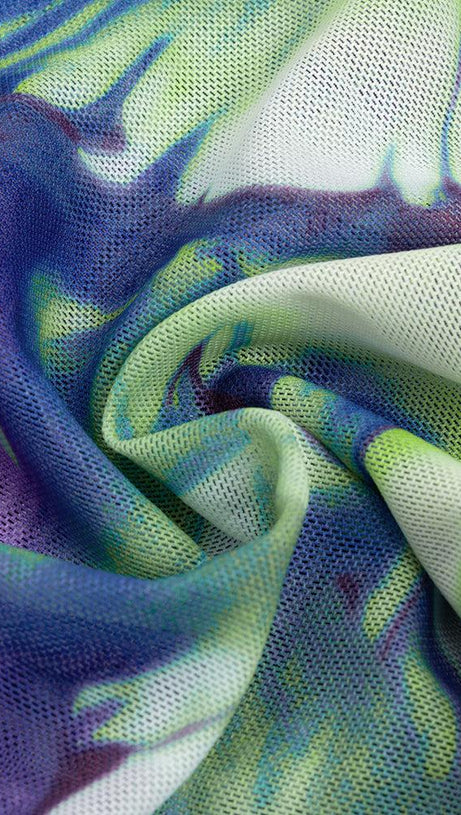 PRINT PANELS STRAPS SKINNY JUMPSUIT