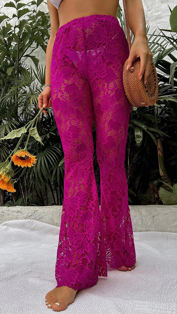 AIIZIE PURPLE LACE BRALETTE JACKET SUIT - product image