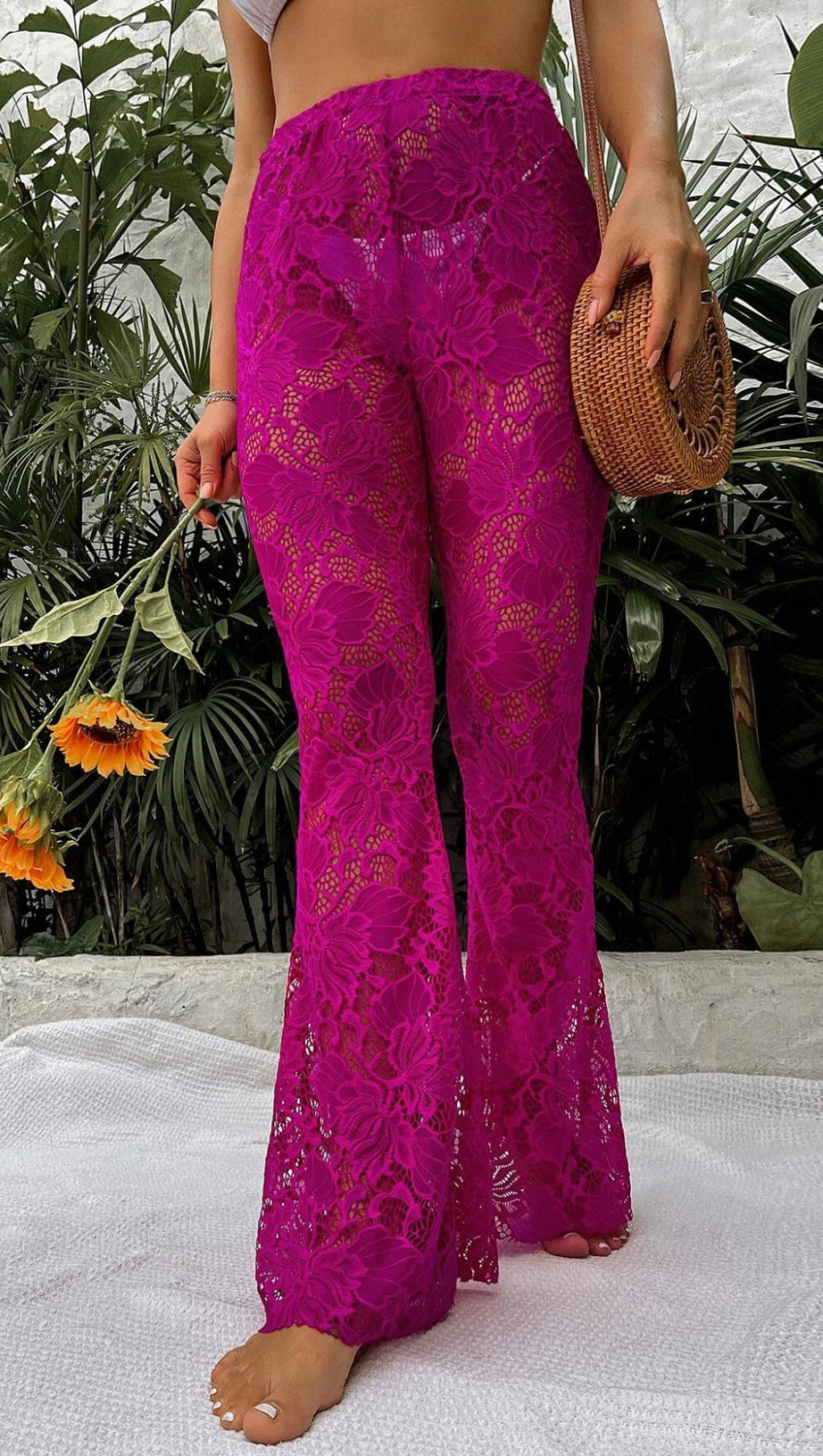 PURPLE LACE BRALETTE JACKET SUIT