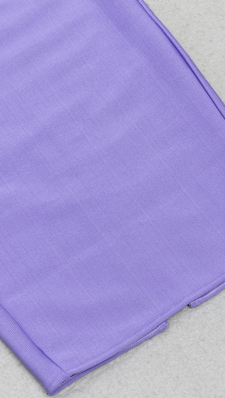 ABITO MIDI A MANICHE LUNGHE IN RETE VIOLA 