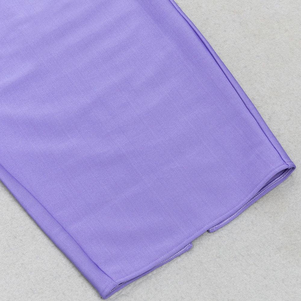 AIIZIE PURPLE MESH LONG SLEEVE MIDI DRESS - product image