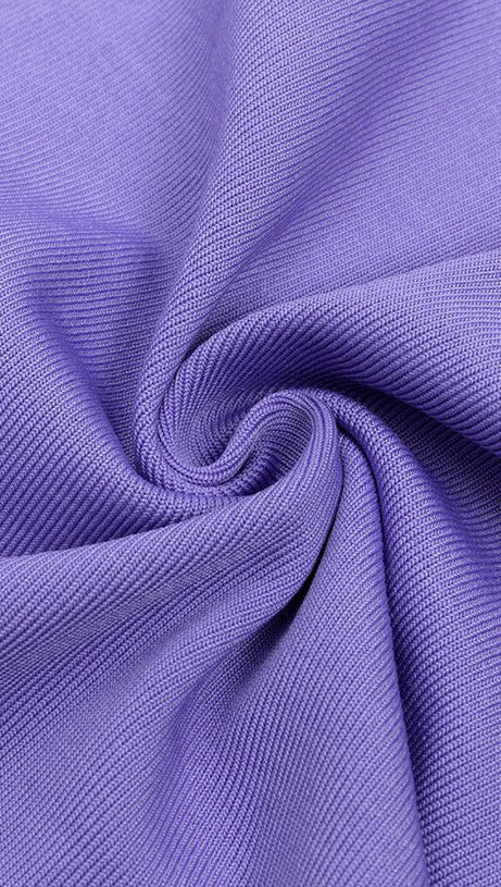 ABITO MIDI A MANICHE LUNGHE IN RETE VIOLA 