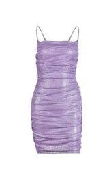 PURPLE SPARKLE MINI DRESS