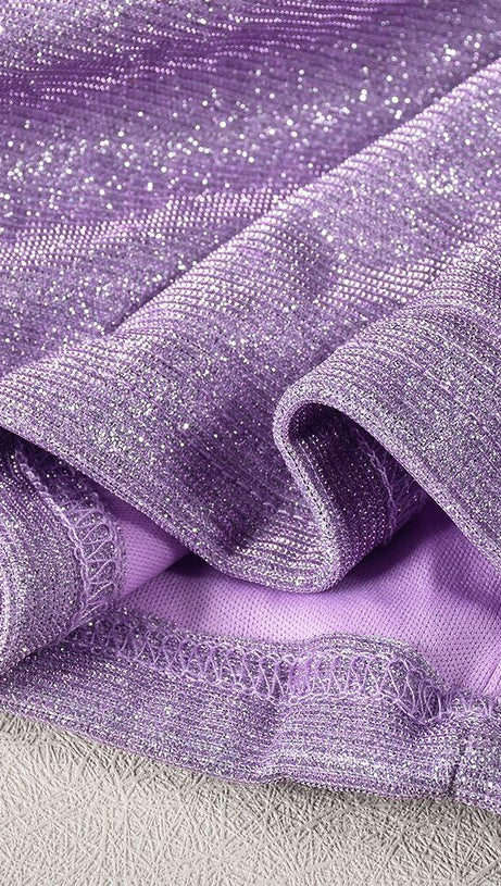 PURPLE SPARKLE MINI DRESS