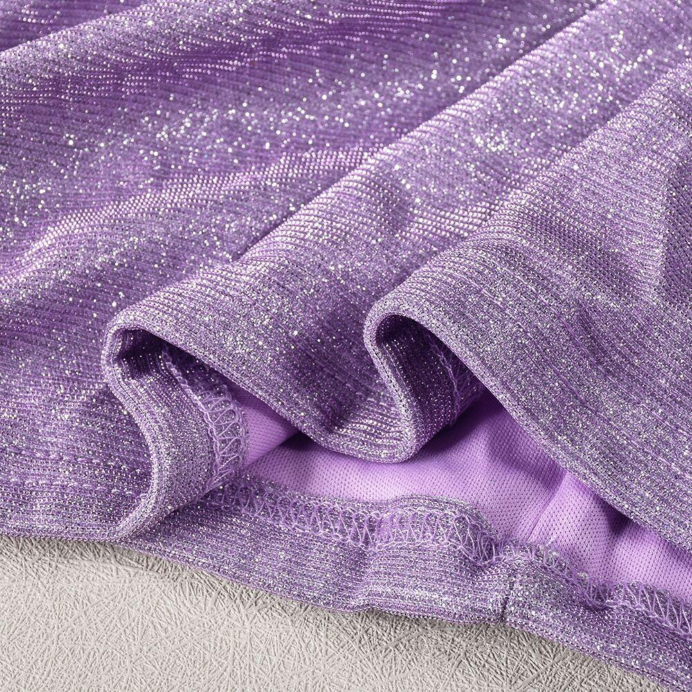 AIIZIE PURPLE SPARKLE MINI DRESS - product image