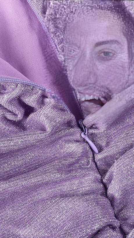 PURPLE SPARKLE MINI DRESS