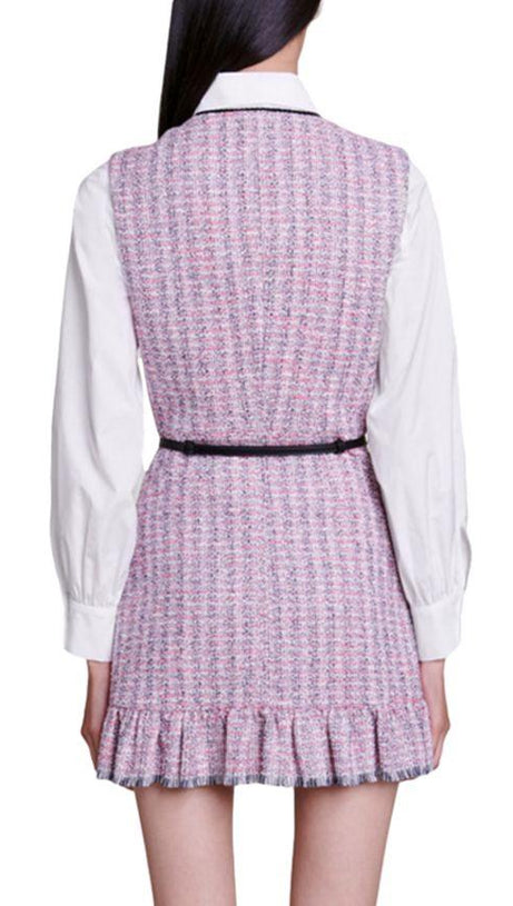 RATRI TWEED SLEEVELESS MINI DRESS