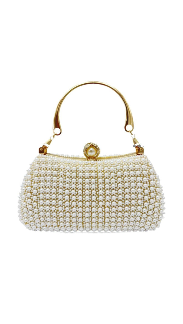 AIIZIE RHINESTONE PEARL BEADED CLUTCH - product image