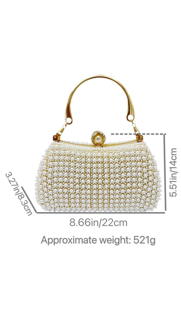 AIIZIE RHINESTONE PEARL BEADED CLUTCH - product image