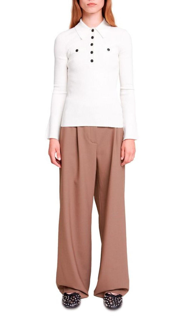AIIZIE RIBBED KNIT POLO SHIRT - product image